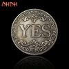 Vintage Metal Yes No Decision Coin Lucky Coin Desktop Decorative Metal Crafts Holiday Party Gifts