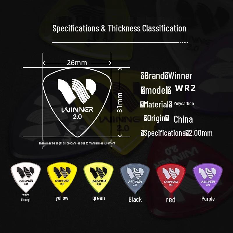 Winner Anti-Slip Frosted Large Triangle Bass Guitar Pick for Speed Strumming
