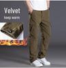 Męskie Wiatroodporne i Wodoodporne Spodnie Outdoorowe Softshell, Zimowe Casualowe o Prostym Kroju z Aksamitną Podszewką i Wieloma Kieszeniami