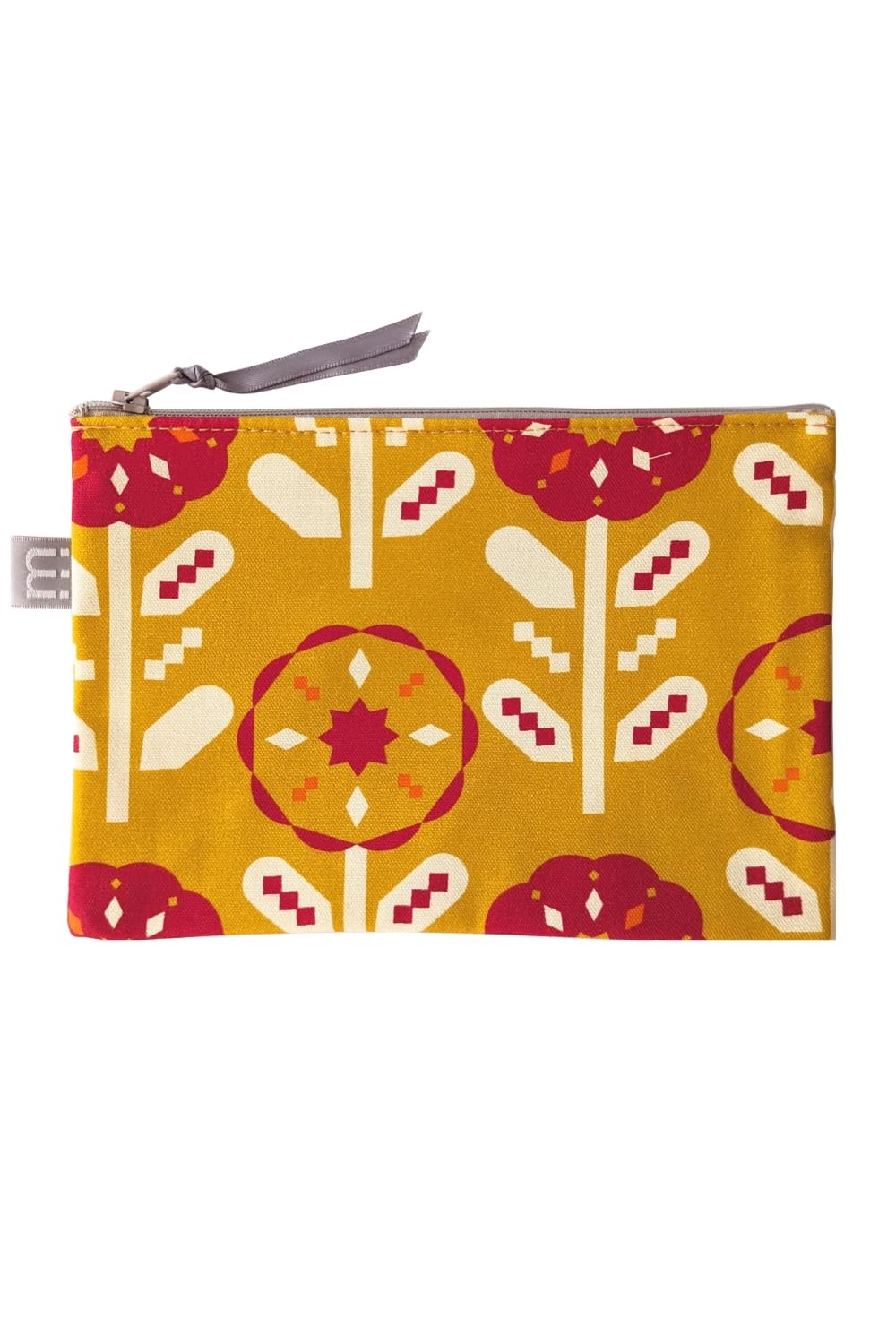 

Плоская косметичка minimynimo, Сделано в Японии, Нордический узор, Маленькая, Ткань, 20 см, Желтый (Желтый вертушка)