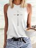 Ladies' sleeveless vest, casual and loose fit