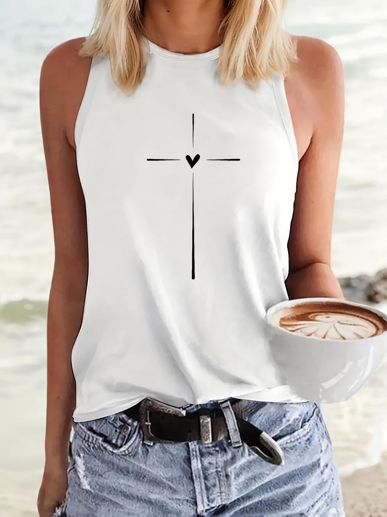 Ladies' sleeveless vest, casual and loose fit