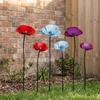 2Pcs Weather-resistant Outdoor Iron Art Flowers Large Artificial Flower Ornaments  Yard Art