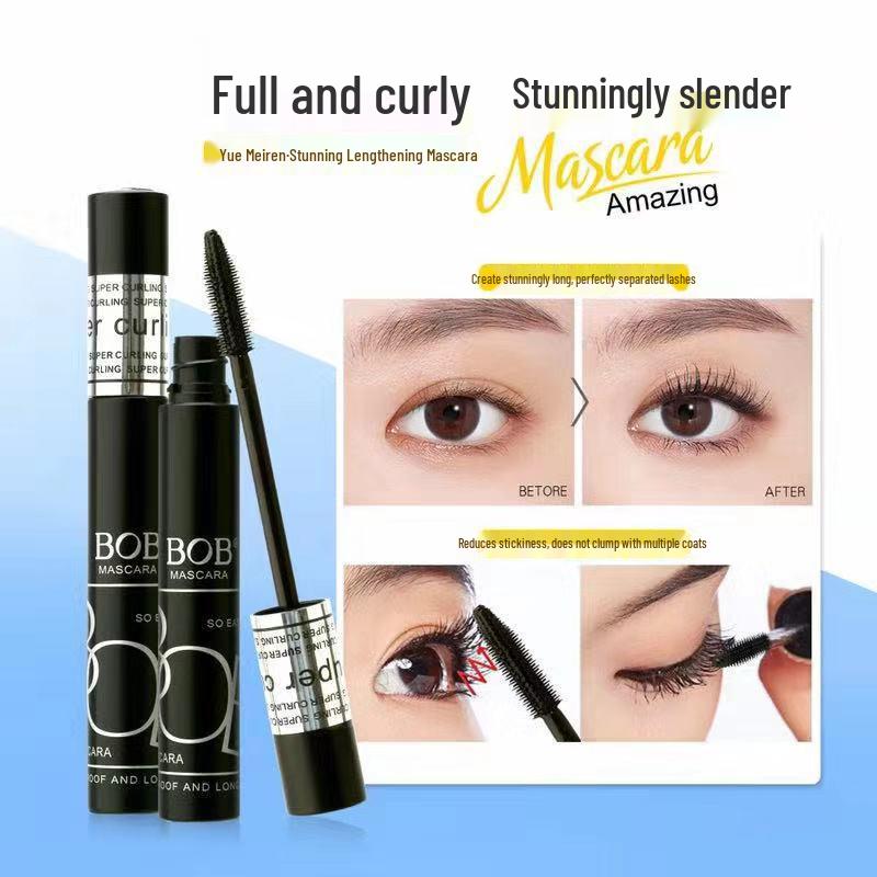 BOB Best-Selling Lengthening Mascara: Stunning Curl, Clump-Free, Waterproof, Long-Lasting, Smudge-Proof Makeup.