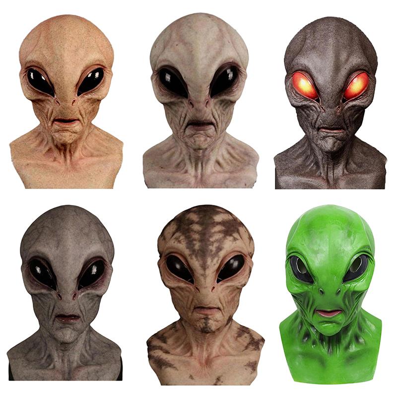Halloween Alien Mask Scary Latex Mask Full Head Mask For Halloween Costume Party Prop
