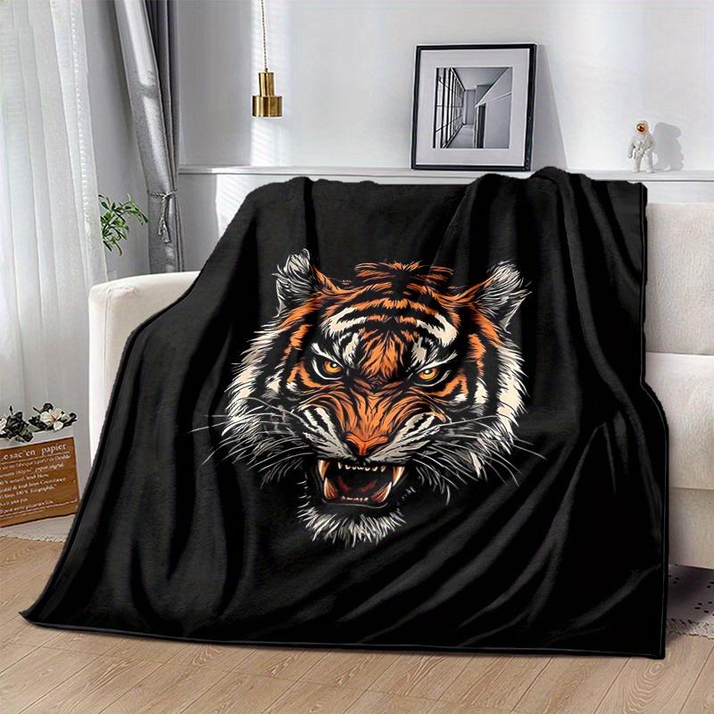 1pc Roaring Tiger Blanket, Soft Warm Throw for Home Decor, Gift Idea, Living Room, Travel, Camping, Car Blankets
