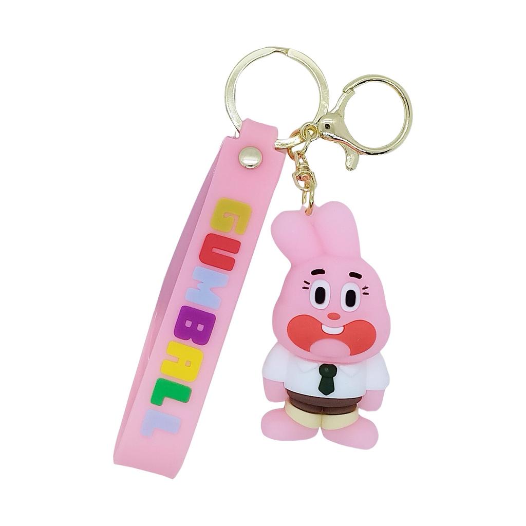 Cartoon 3D Character Silicone Keychain Bag Car Keychain Accessories