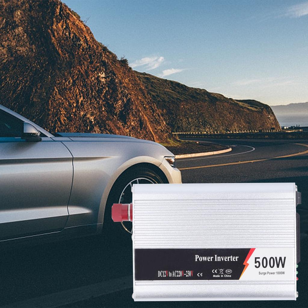 Car 500W 12V To AC 220‑230V with 5V USB Output Sine Converter