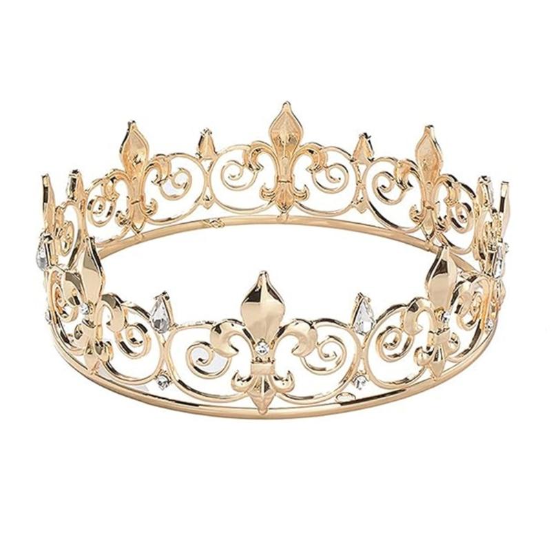 

Delicate Tiaras Birthday Headband Elegant Hairbands for Men Birthday Party Photo Props Headwear Crowns