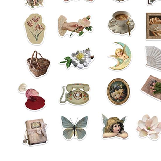 50 Stickers Vintage Pcs/Set Waterproof Self-adhesive Graffiti DIY Great Stickiness Anti-slip Removeable Different
