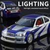 1/24 M3 GTR E46 Alloy Die-cast Car Model Simulation Sound and Light Pull-back Boy Toy Car Desktop Display Ornament Birthday Gift