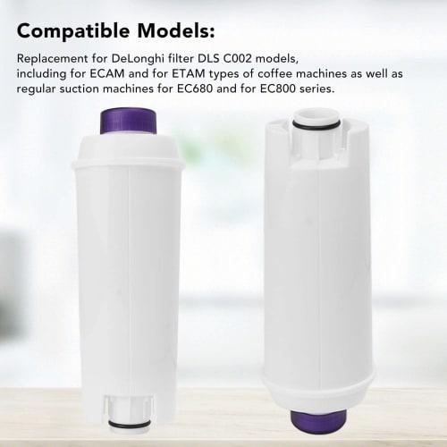 DeLonghi Coffee Machine Filters (DLSC002) - 3-Piece Replacement Water Filter Set, ABS Material for Improved Performance and Durability