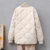 Short Diamond-Quilted Cotton Coat Women's Autumn Winter Lightweight Versatile Loose Padded Jacket