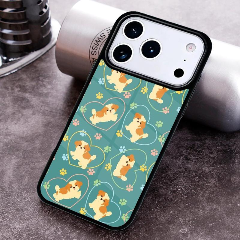 Cartoon Shih Tzu Dog Soft Phone Case For iPhone 17 16 15 14 13 12 11 Pro Max Plus 17Air Soft Silicone Cover