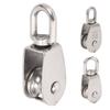 Marine Pulley Stainless Steel Lifting Single Pulley Block Wire Rope Hanging Towing Wheel for Sailboa