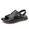 Herren Sandalen Leder Sommer Rindsleder Strandschuhe 2025 neu Auto tragen rutschfest Doppelzweck Papa Herren Sandalen
