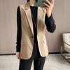Sommer Frauen Blazer Mantel Einfarbig Ärmelloses drehen-unten Kragen Temperament Anzug Jacke Lange Weste für Weibliche
