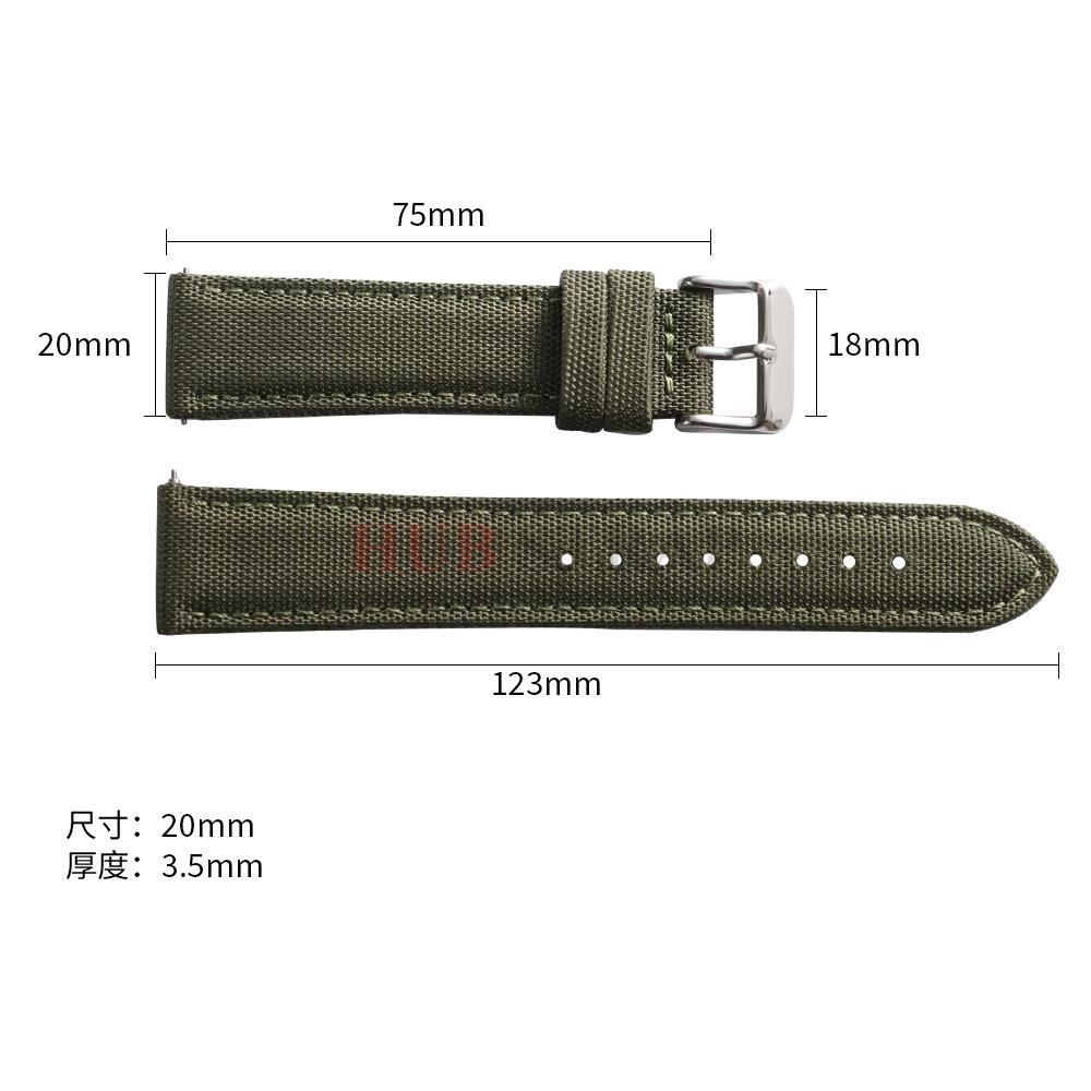 20mm 22mm Waterproof Sailcloth Watch Strap Two-Sided Nylon Watchband Quick Release Sport Wristband Belt for Men Women for Omega