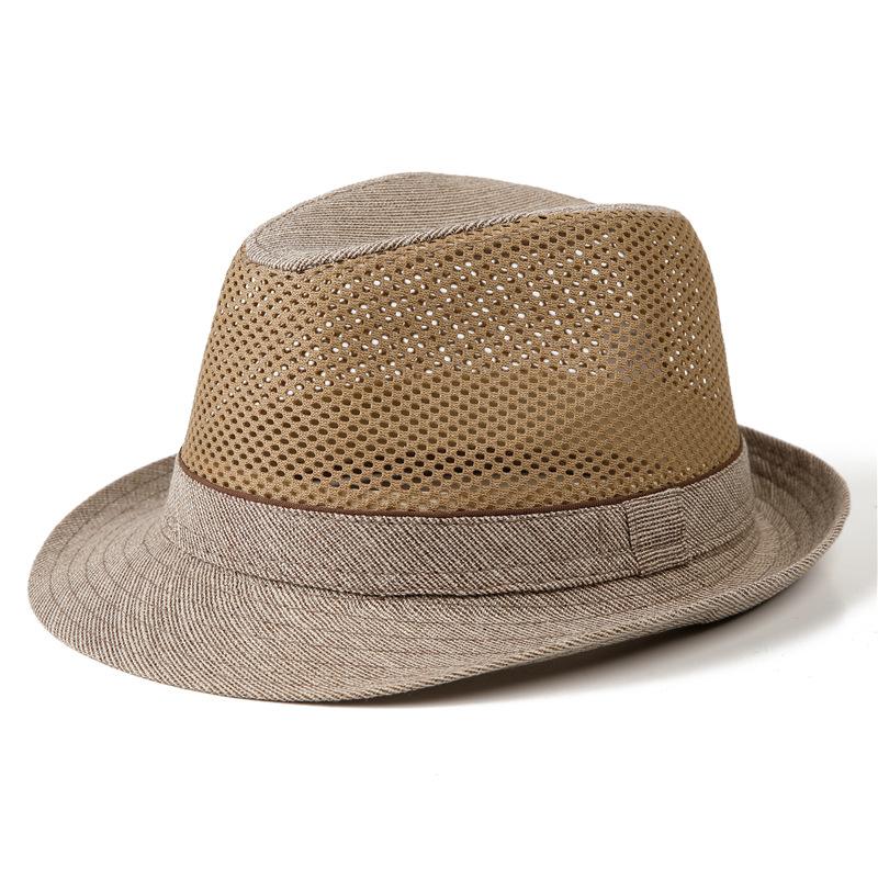 Freedom Outdoors Men's Black Summer Straw Hat | Breathable Mesh Sun Hat For Middle-Aged & Seniors | Lightweight Cooling 56-58Cm