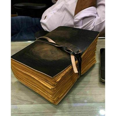Large Vintage Leather Journal, Book of Shadows, Vintage Deckle Edge Handmade Pages