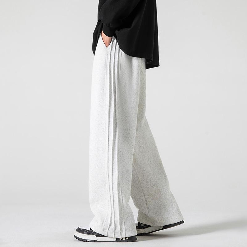 Spring and Autumn New Men's Loose Drape Elastic Casual Pants Trendy Couple Solid Color Pants