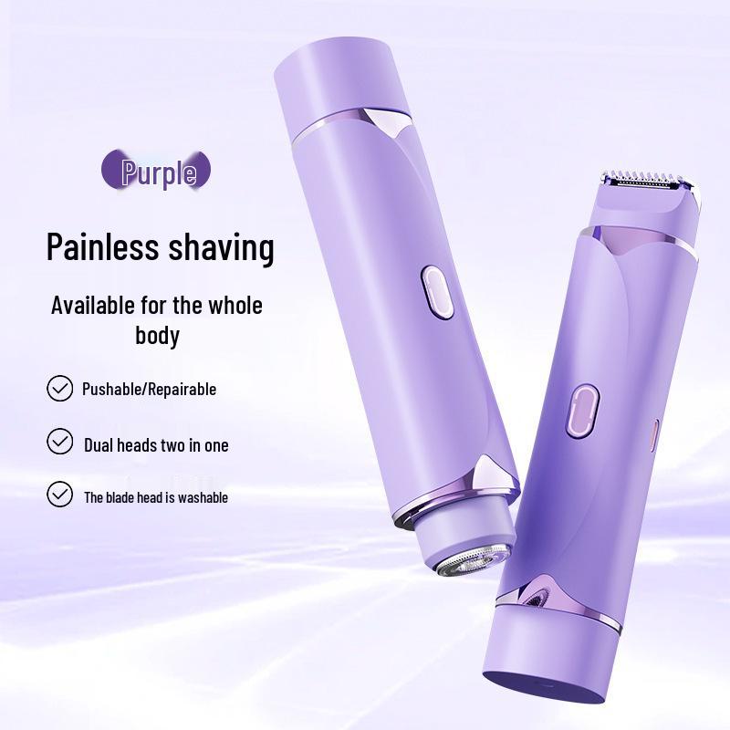 Dual-Head Women's Electric Shaver & Trimmer for Sensitive Areas