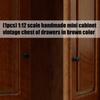 Wood Doll House Closet Handmade Miniature Wardrobe Furniture For 1/12 Scale Model Bedroom Scene Display Decoration