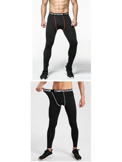 Men's Fleece-Lined Sports Base Layer Pants for Running, Autumn Home Wear, with Lettered Waistband