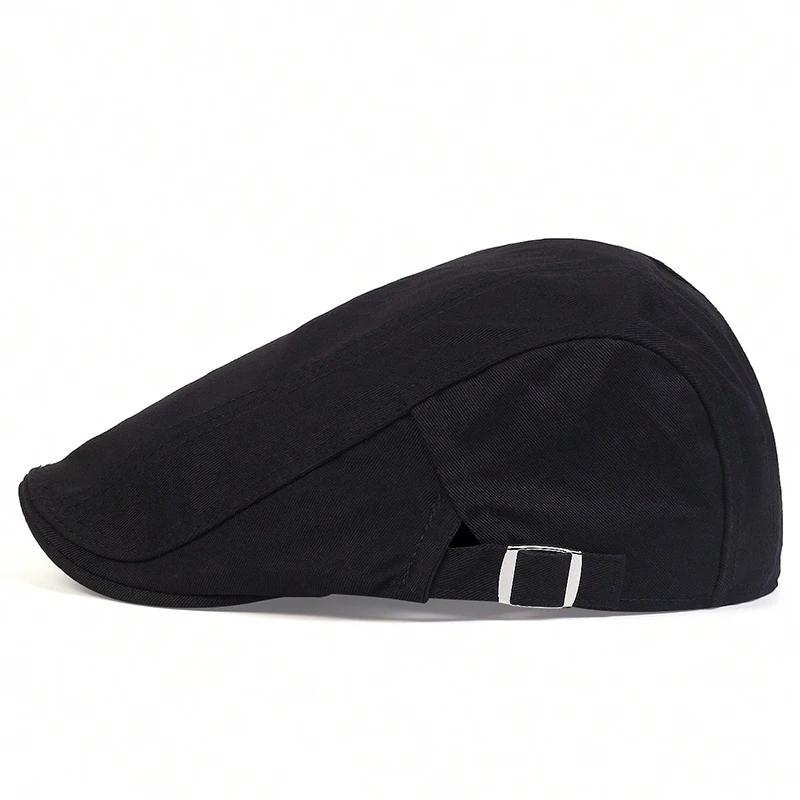 Men Light Board Solid Color Berets Newsboy Caps Hip Hop British Painters Hats Spring and Summer Adjustable Flat Cap