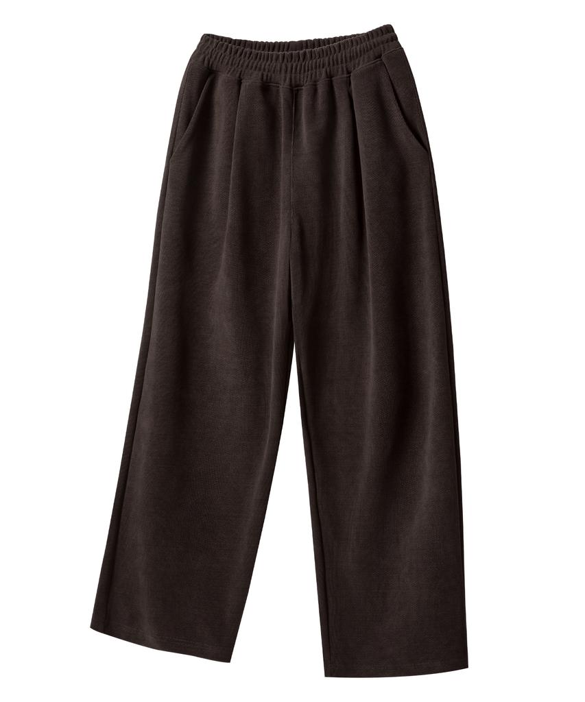 BRENSON B. Corduroy Knit Single-Pleat Wide Pants ( 3 Colors )