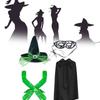 Witch Adult Halloween  Cosplay Costume With Hat Gloves Cloak Party Performance