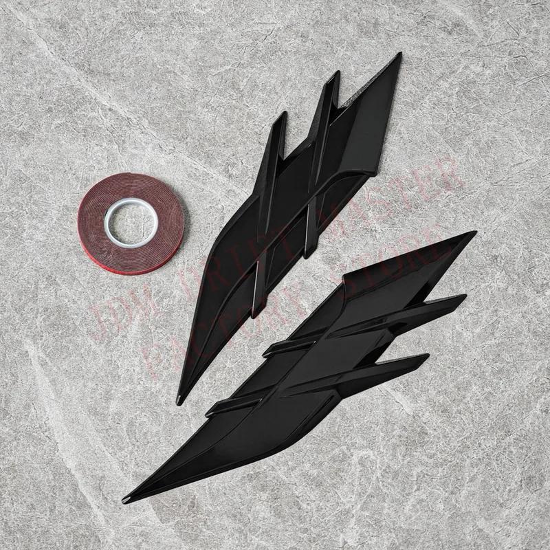 2pcs Universal Front Bumper Lip Decoration Diffuser Splitter Fins Body Spoiler Canards Valence Chin Car Tuning Canard