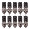 10PCS 0.4mm Extruder Nozzles High Flow Hot End Hardened Steel Nozzle Replacement for Neptune 3D
