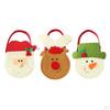 Wrap Bags W/Handle Santa/Snowman/Deer for Christams Party Supply