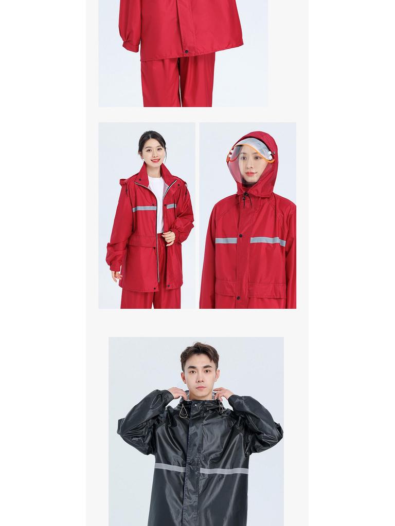 Unisex Waterproof Raincoat & Pants Set for Outdoor Cycling and Motorcycling