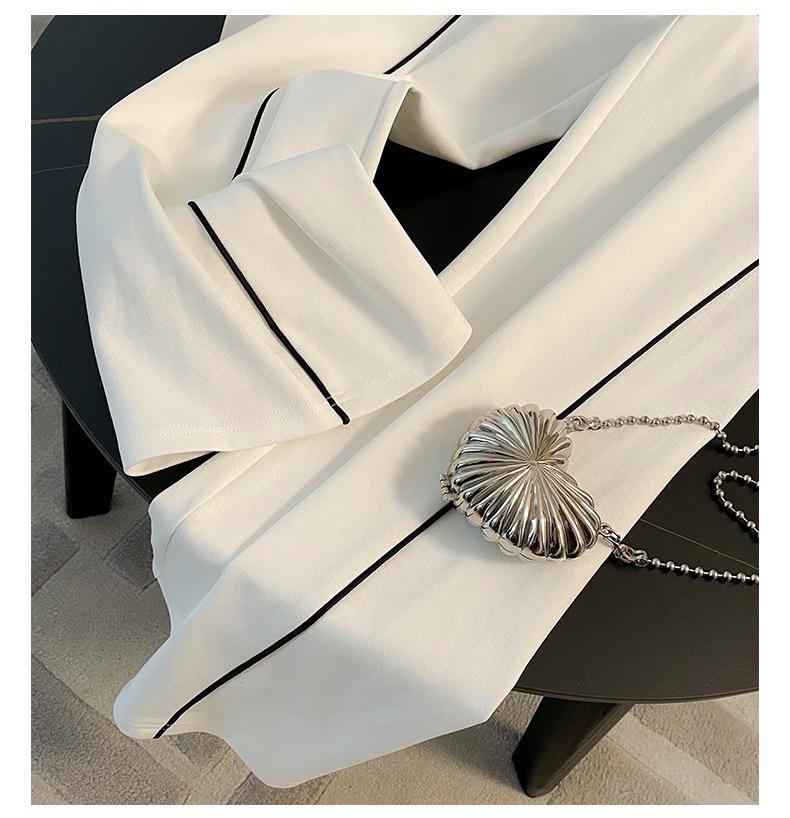 Autumn 2024 Women's High-End Fashion Sports Casual Sweater and Wide-Leg Pants Set