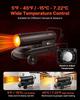 50kW Forced Air Kerosene Diesel Heater, Portable Torpedo Space Heater with Wheels & Adjustable Temp, Blower-Type for Jobsite/Garage/Warehouse/Workshop