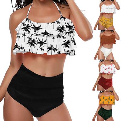 halter neck high waisted bikini