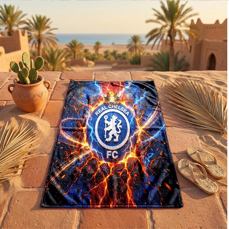 Asciugamano da Spiaggia in Microfibra con Stampa Chelsea FC Asciugatura Rapida Assorbente Grande Asciugamano per Spiaggia Nuoto Viaggio