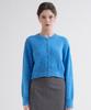 Vleti Wool Color Mixed Knit Round Cardigan (Blue_Melange)