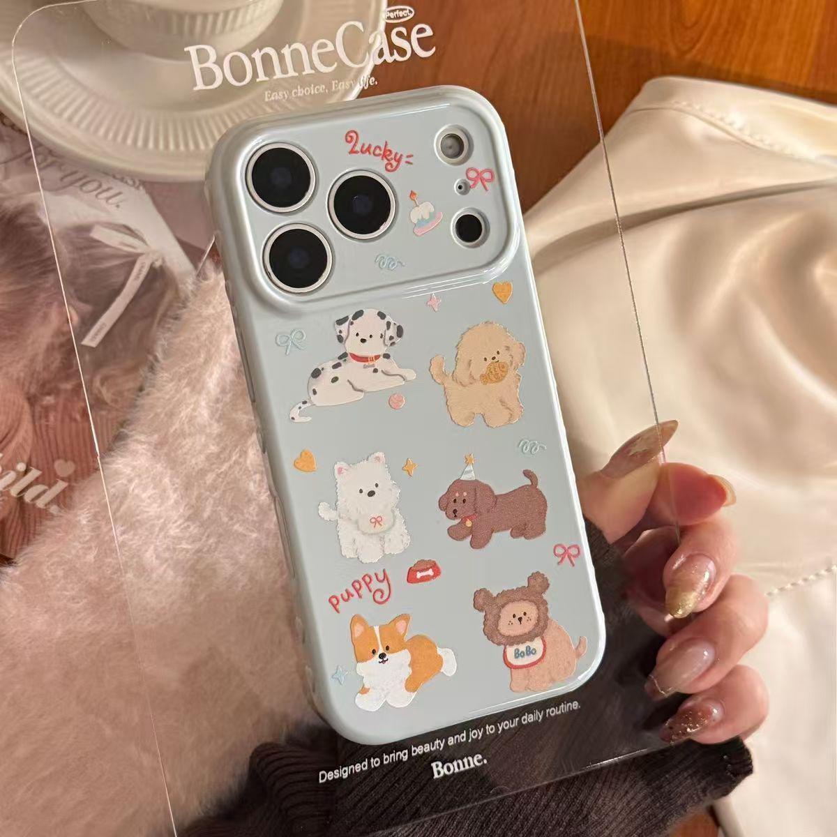 Puppy Heart Window Phone Case for iPhone 17 Pro Max 16/15/14/13 iPhone 12 Pro