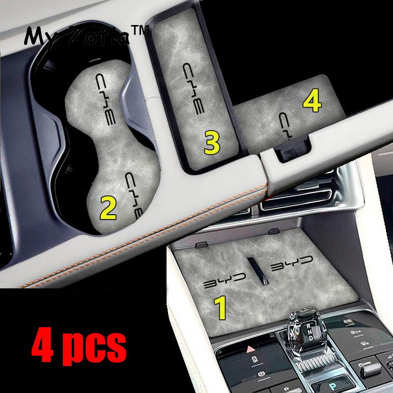 For BYD Seal U Sealion 6 Song Plus 2024 2025 Door Slot Pad Water Coaster Storage Box Non-slip Mat Interior Decoration Protect