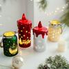 Christmas Decoration Mini Glass Luminous Candle Light Wind Light Candle Cup Tabletop Ornament Christmas Gift