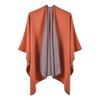 Women S Double Sided Faux Cashmere Split Shawl Cloak Warm Air Condition Blanket