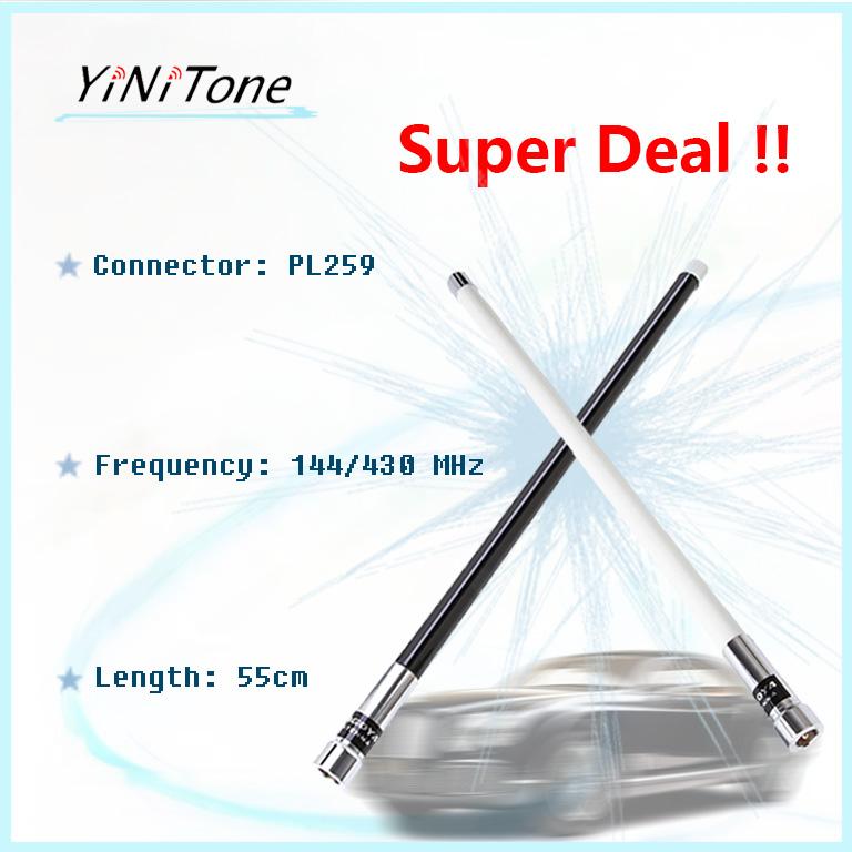 NL-550 VHF UHF 144MHz 430MHz Dualband Glasfaserantenne 200W Hoher Gewinn 3,0 dBi 5,5 dBi für Mobilfunkgerät Auto Funkgerät