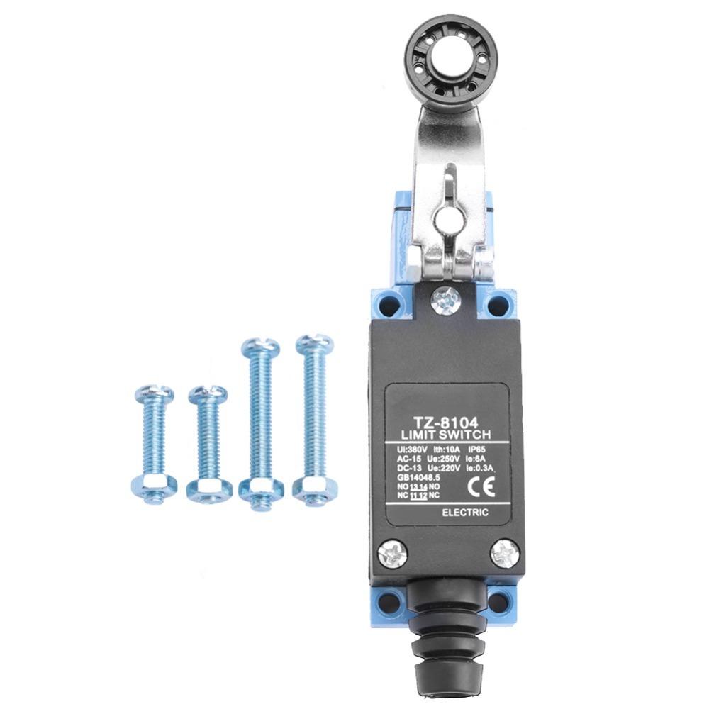 

TZ-8104 Momentary Limit Switch SPDT 1NC+1NO Roller Lever Switch 6A 250V with Screws Enclosed Actuator Automation 220V армія зелений колір