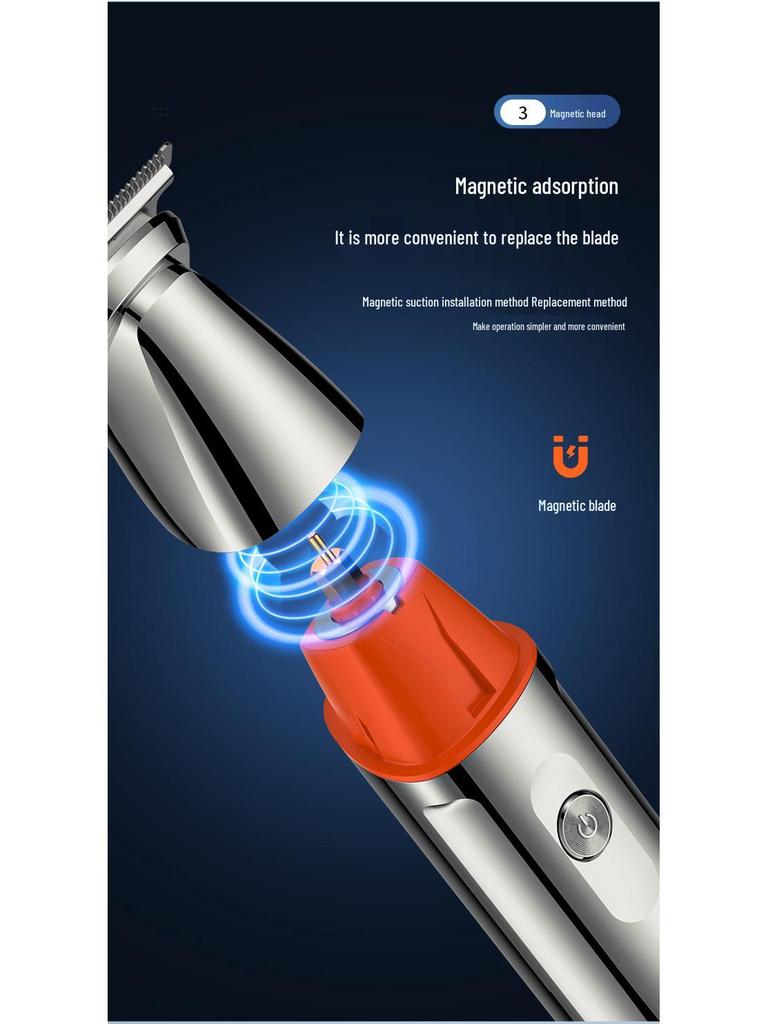Multi-functional Men’s Electric Hair Clipper & Trimmer Set for Home & Salon Use