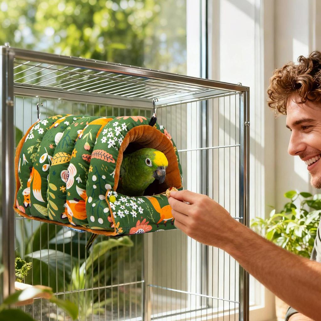 Bird Bed Comfortable Soft Foldable House Winter Bird Hammock Cage Bed Cave For Lovebird Canary Finch Conure Hamster Indoor