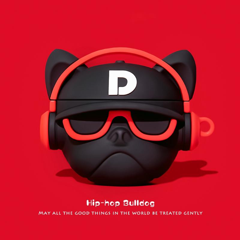 Cool 3D Bulldog Soft Silicone Cases For Apple Airpods Pro Protective Bluetooth Wireless Earphone Cover For Apple Air Pods Charging Box Bags