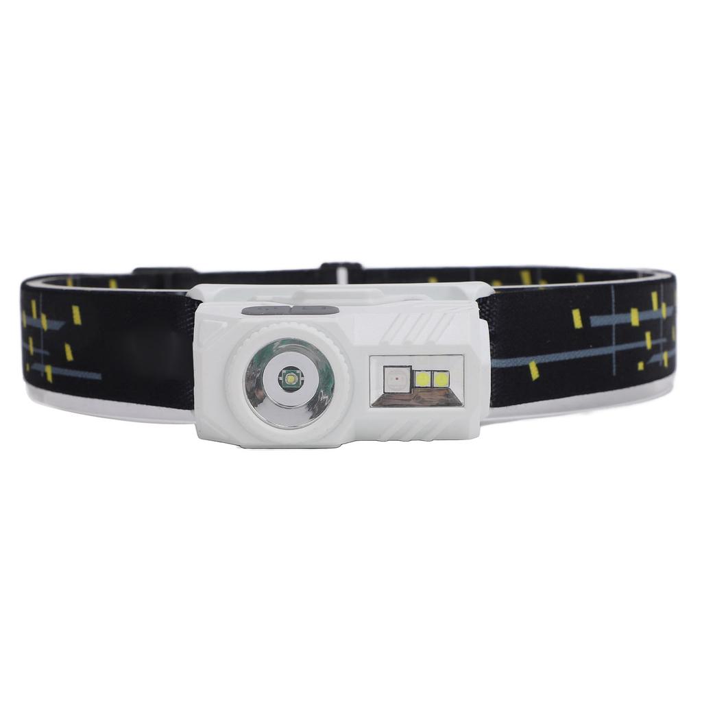 Bright LED Rechargeable Headlight USB Charging Sensing Hiking Head Lamp for Outdoor